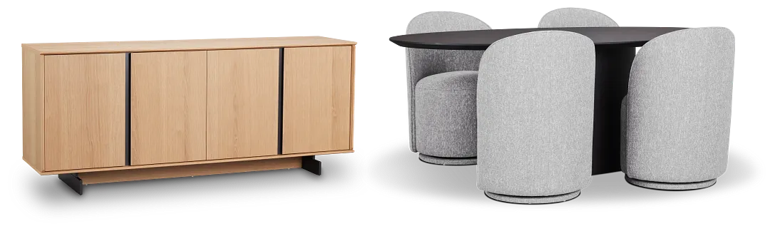 Nomad Black 59" Dining Room