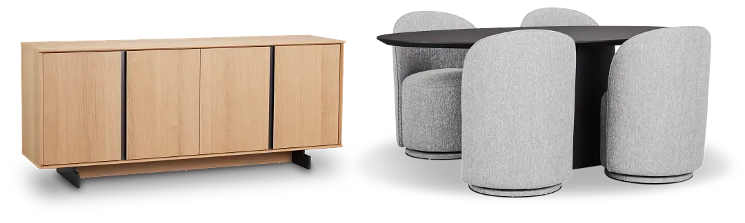 Nomad Black 59" Dining Room Nomad Black 59" Dining Room