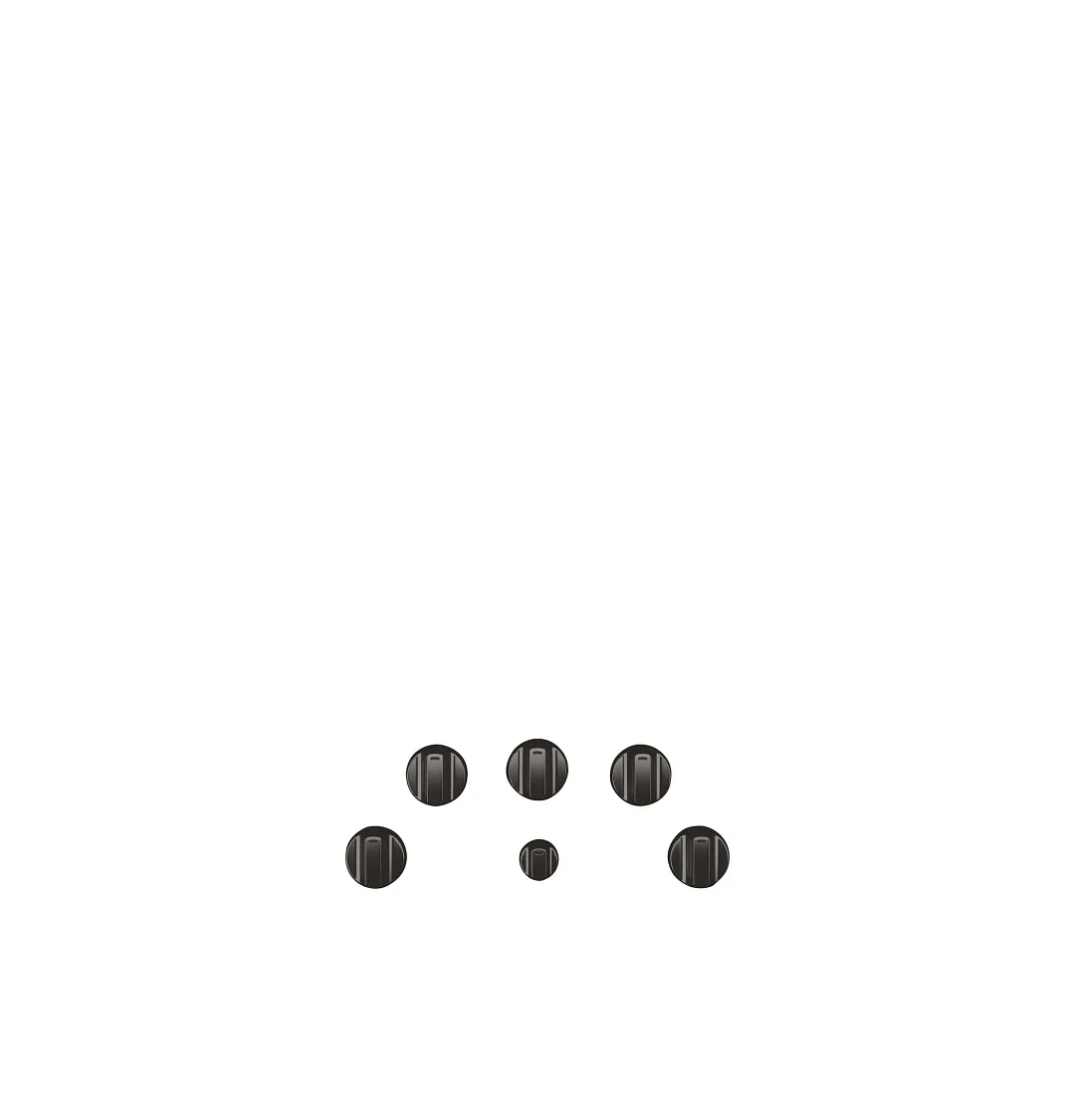 Cafe 1 Series Black 5 Piece Electric Knob