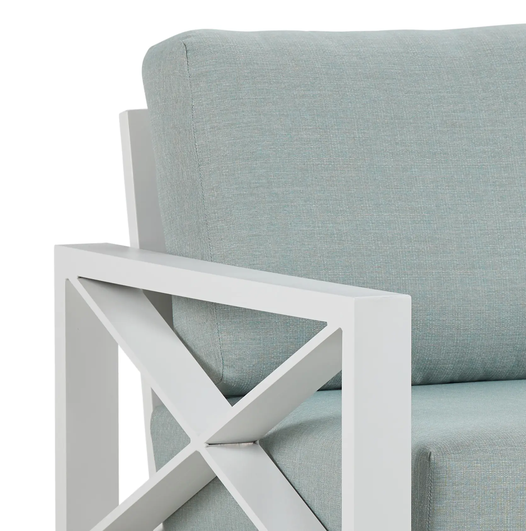 Linear White Teal Rocking Chair Linear White Teal Rocking Chair