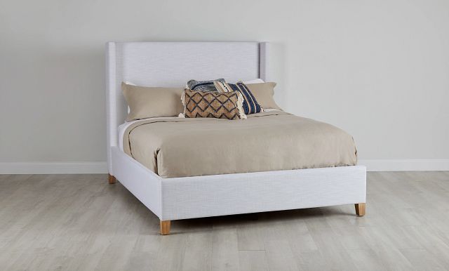 Nantucket White Uph Panel Bed