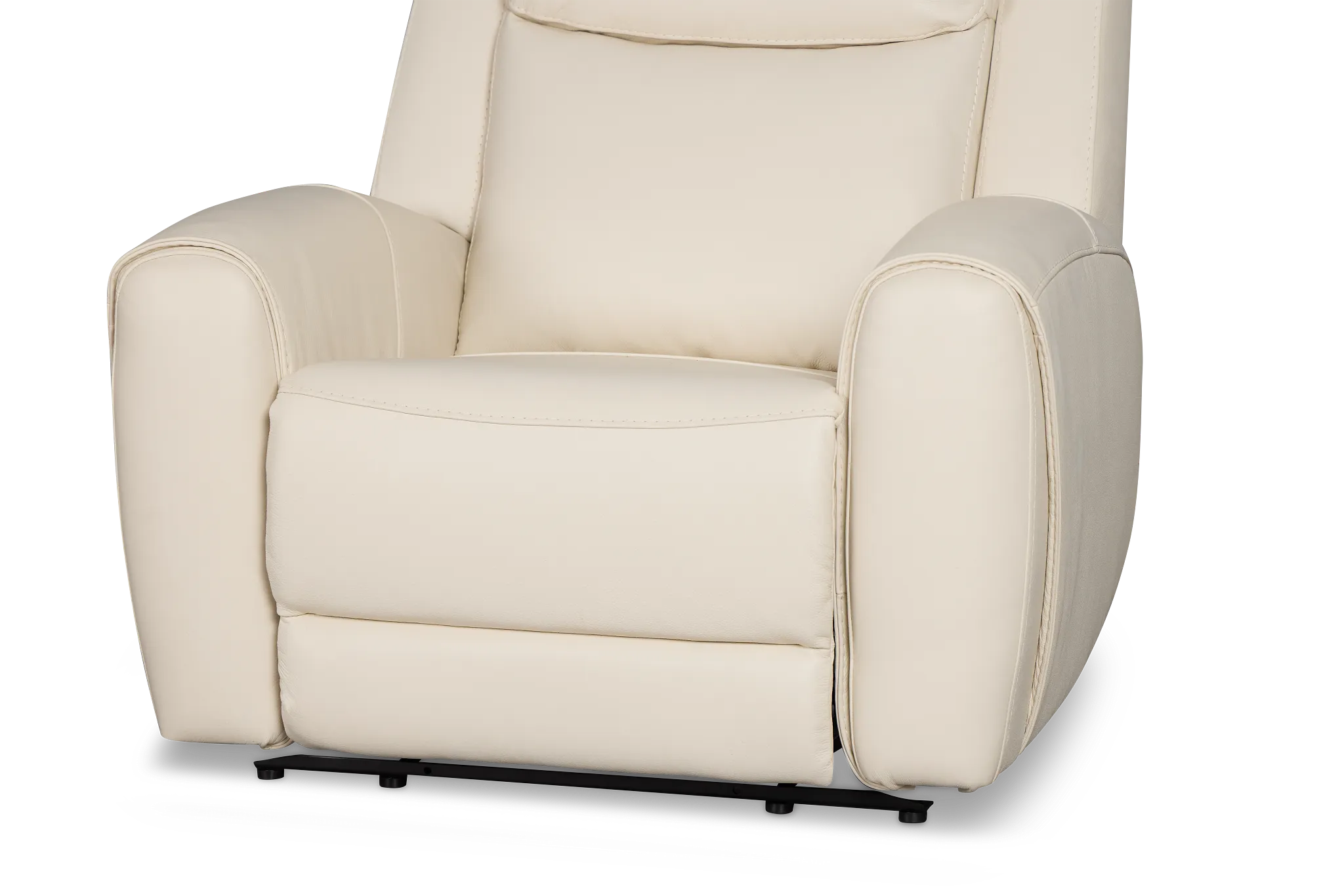 Walker Ivory Lthr/vinyl Recliner