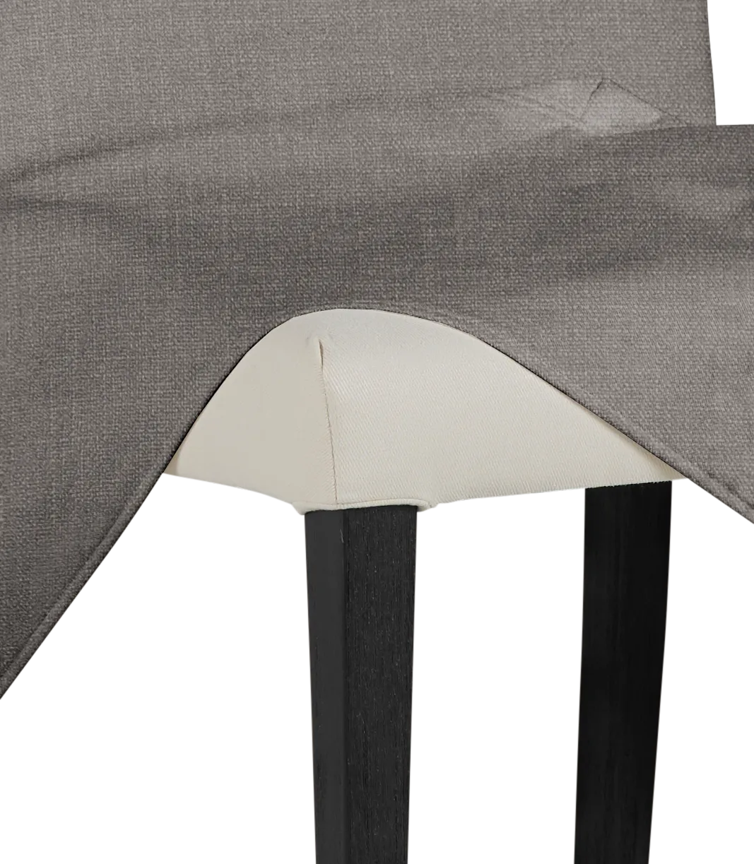 Harbor Dark Gray Long Slipcover Chair With Dark-tone Leg