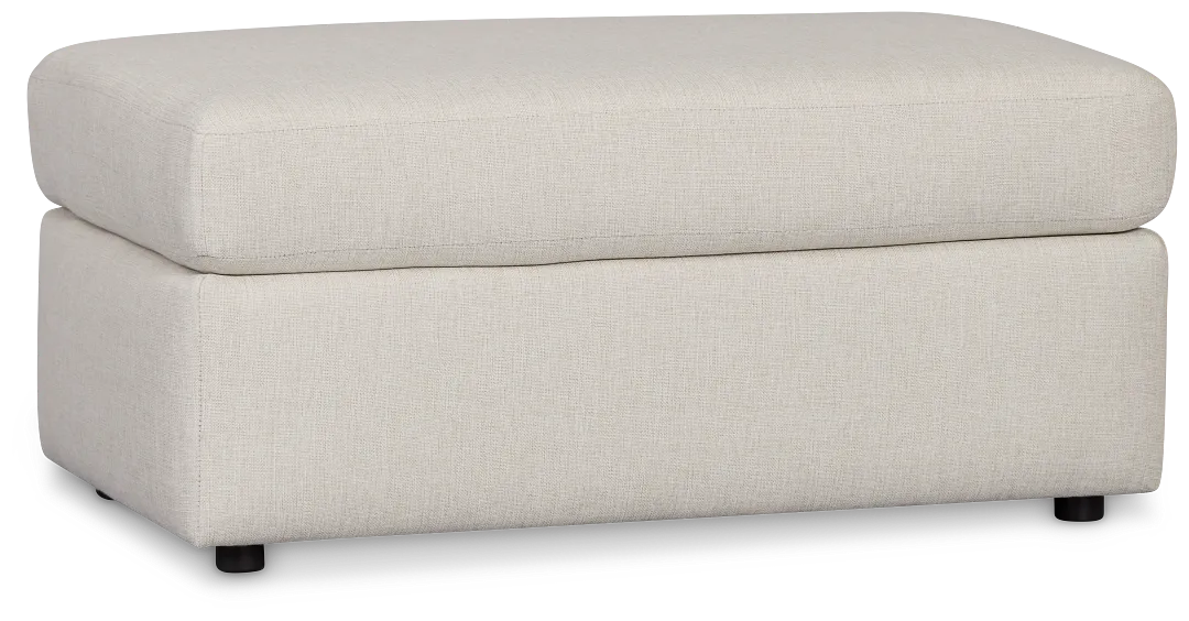 Brantley Light Beige Fabric Ottoman