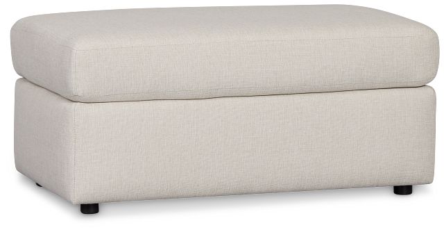 Brantley Light Beige Fabric Ottoman