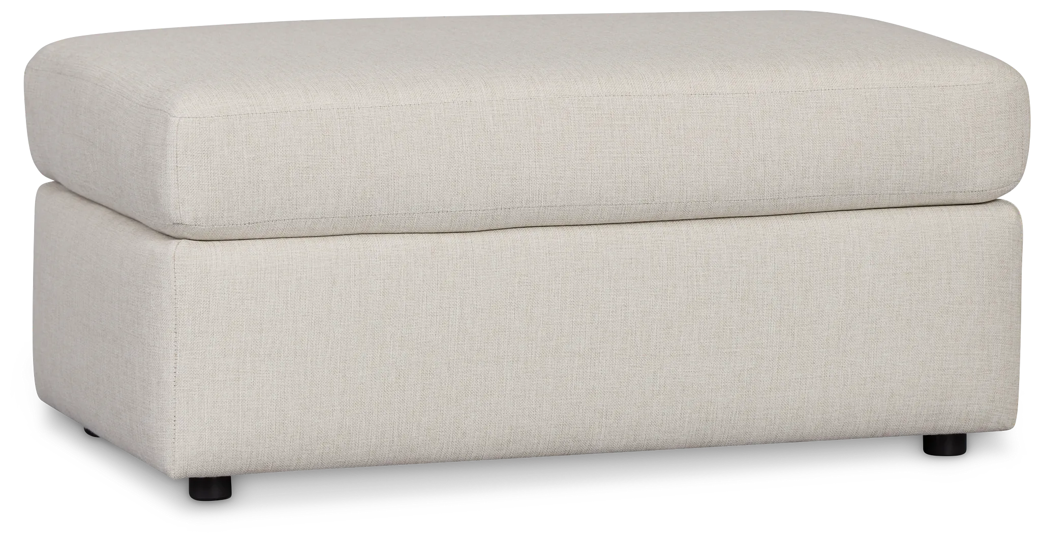 Brantley Light Beige Fabric Ottoman