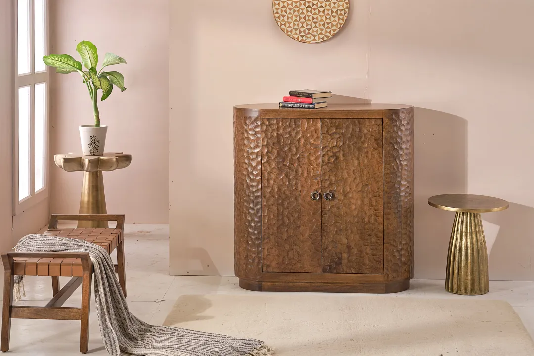 Rolland Mid Tone Bar Cabinet