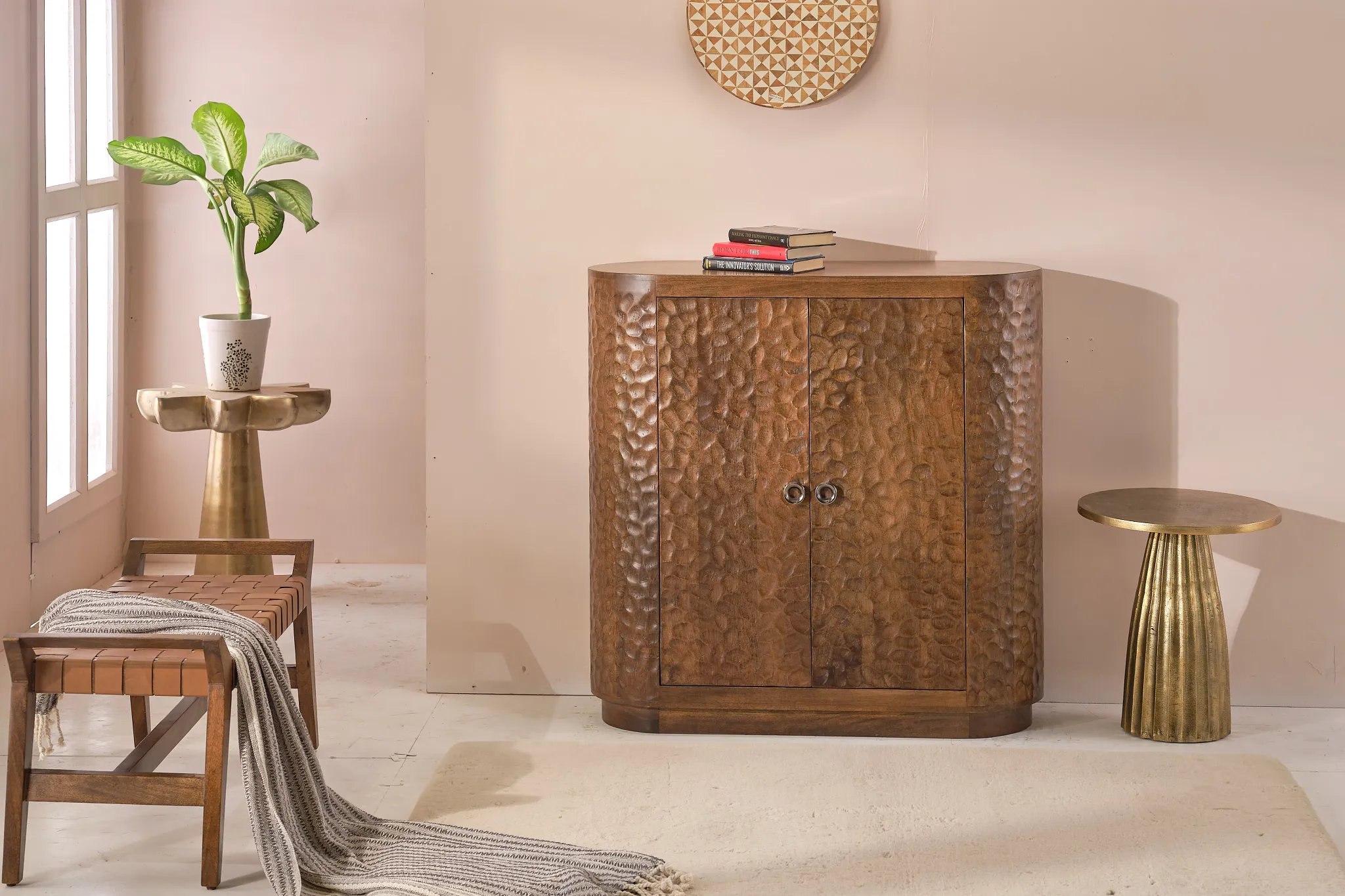 Rolland Mid Tone Bar Cabinet