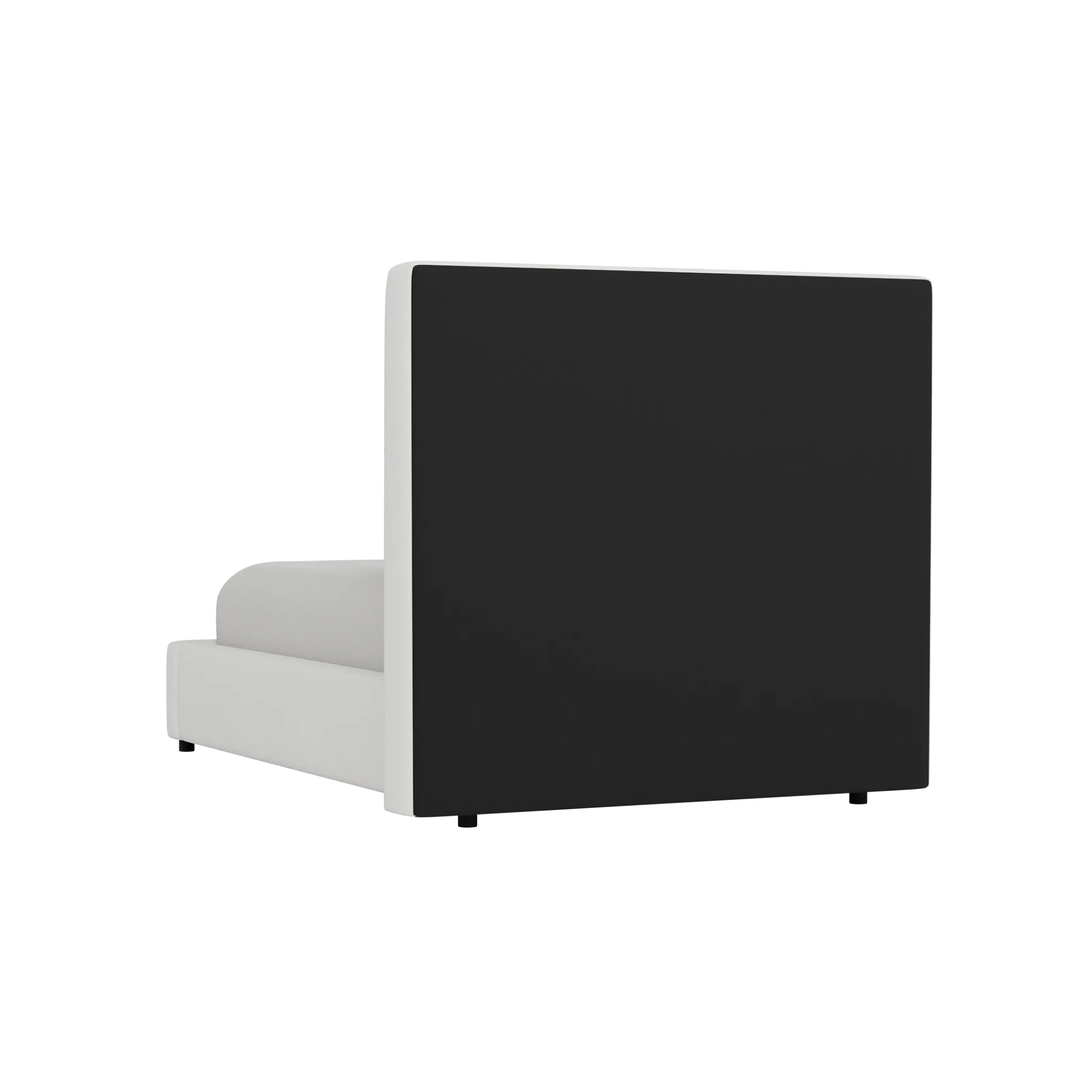 Grayton Sutton White 54" Upholstered Platform Bed