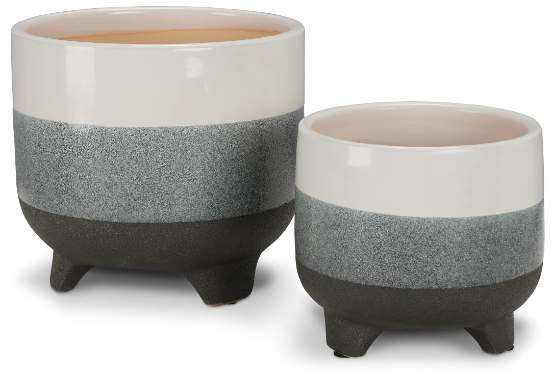 Livia Gray Set Of 2 Planter