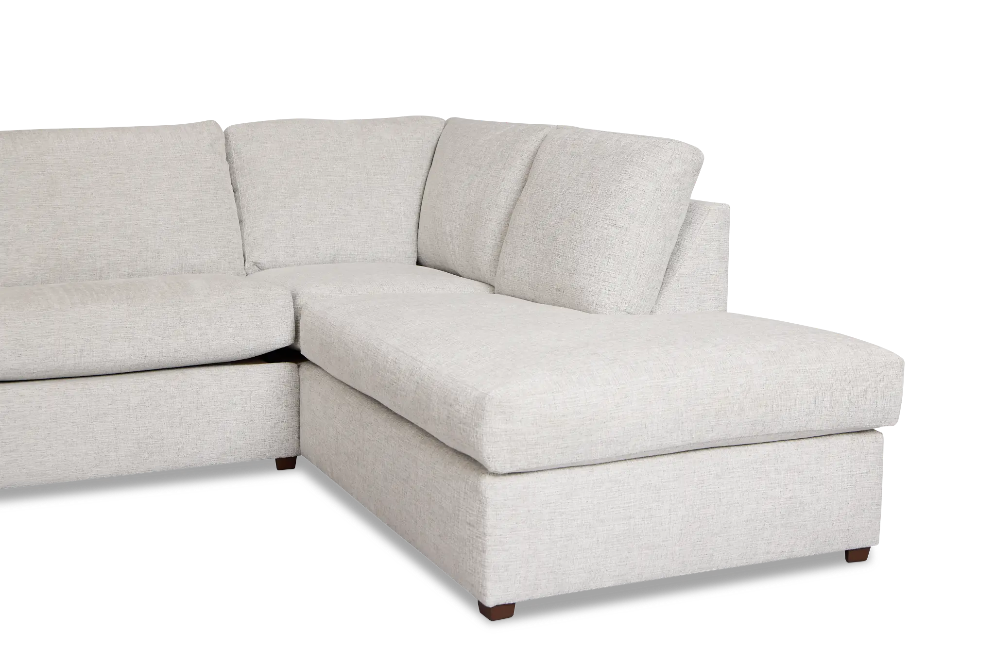 Miller Light Gray Fabric Right Bumper Sectional Miller Light Gray Fabric Right Bumper Sectional