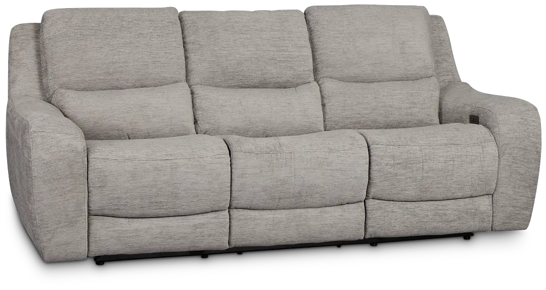 Bennett Gray Fabric Power Reclining Sofa Bennett Gray Fabric Power Reclining Sofa