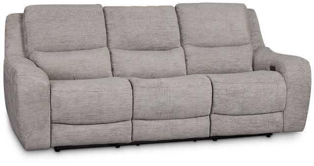 Bennett Gray Fabric Power Reclining Sofa