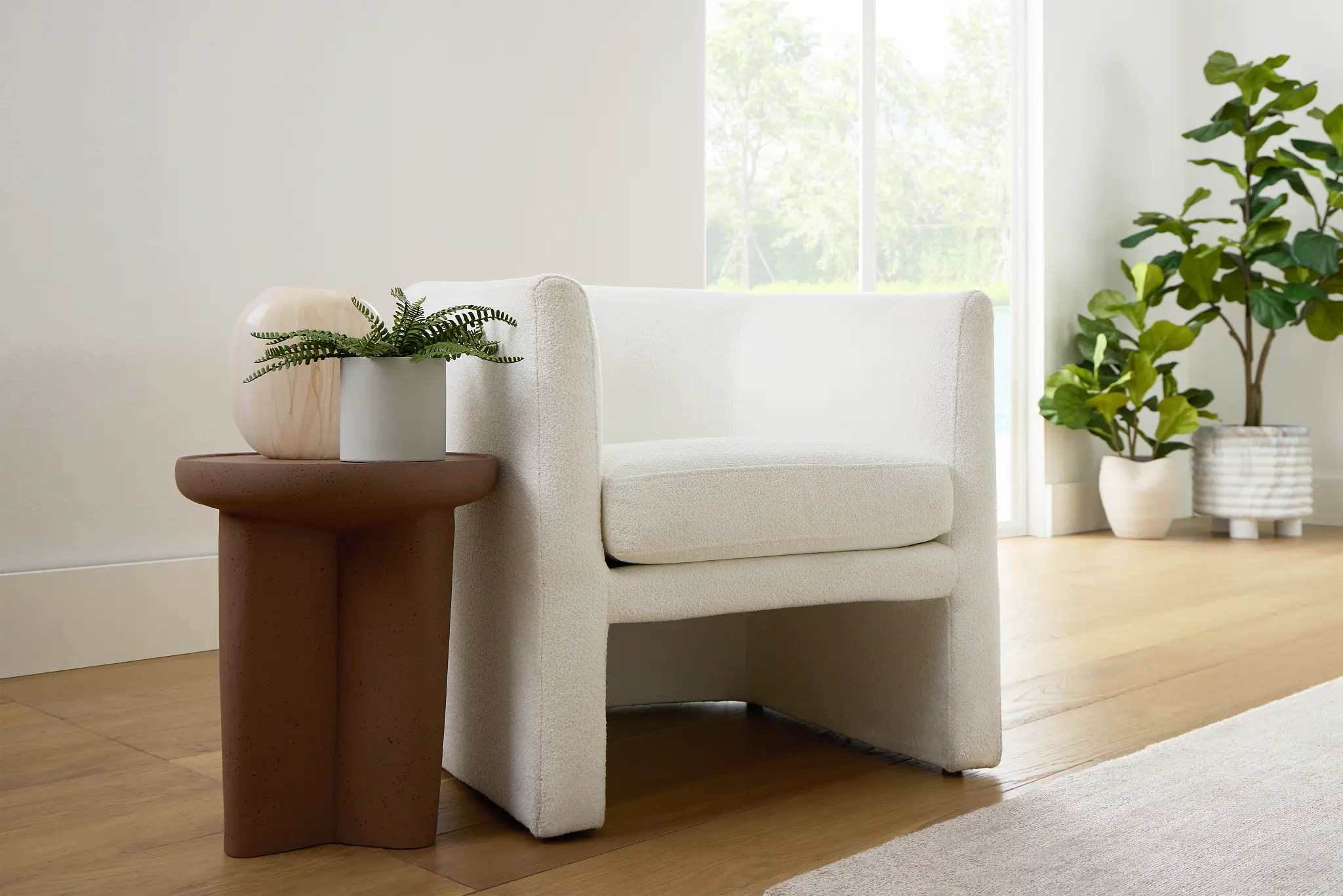 Kalid White Accent Chair Kalid White Accent Chair