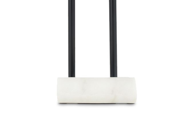 Dylan Black Marble Floor Lamp