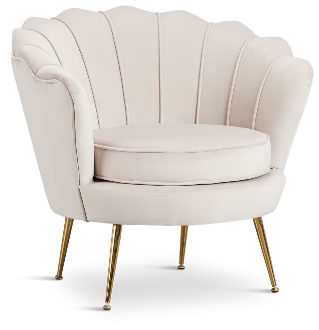 Lily Light Gray Velvet Accent Chair