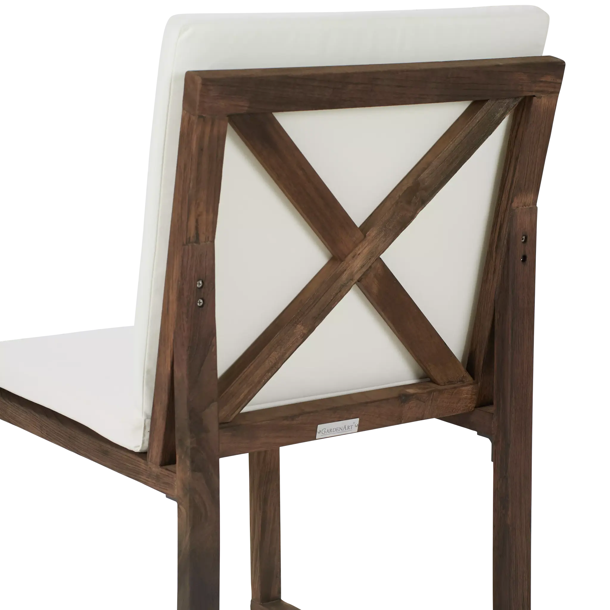 Linear Dark Gray White 110" Aluminum Table & 4 Teak Cushioned Side Chairs Linear Dark Gray White 110" Aluminum Table & 4 Teak Cushioned Side Chairs
