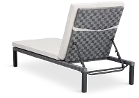 Barbados White Woven Cushioned Chaise