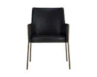 Liana Black Upholstered Arm Chair