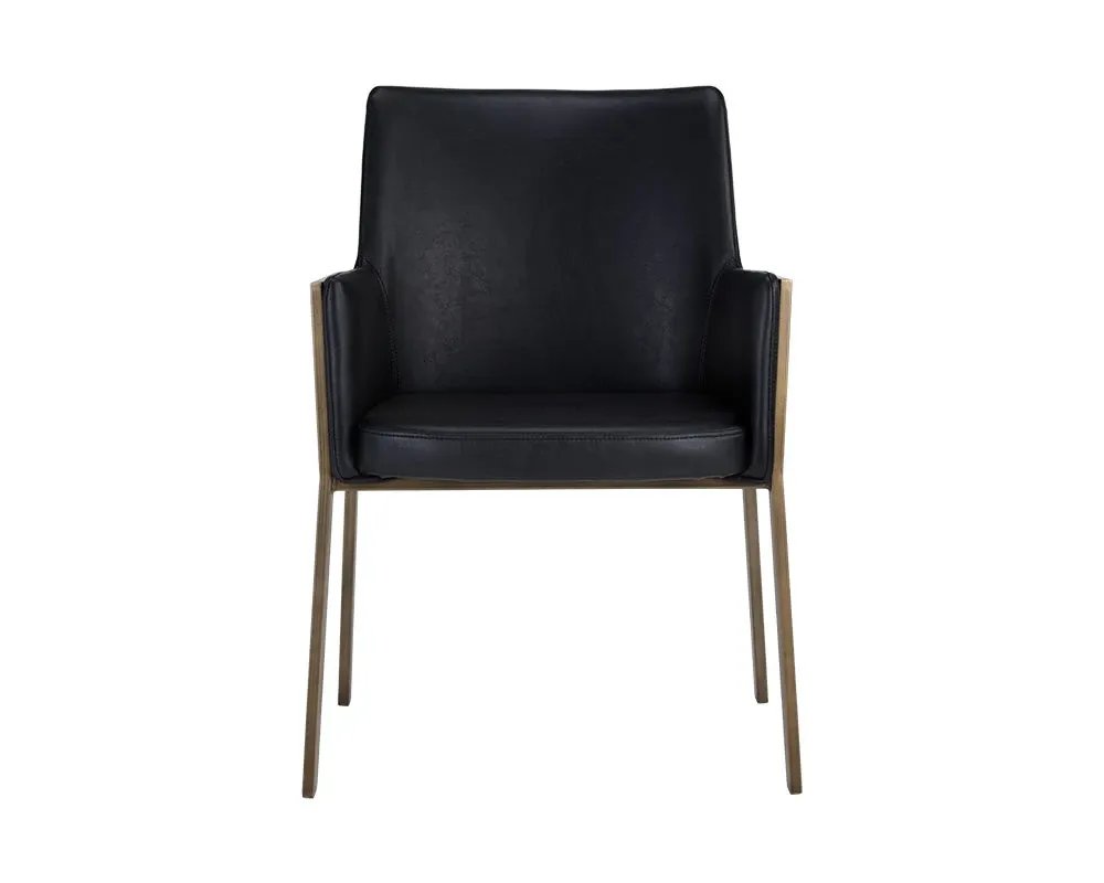 Liana Black Upholstered Arm Chair