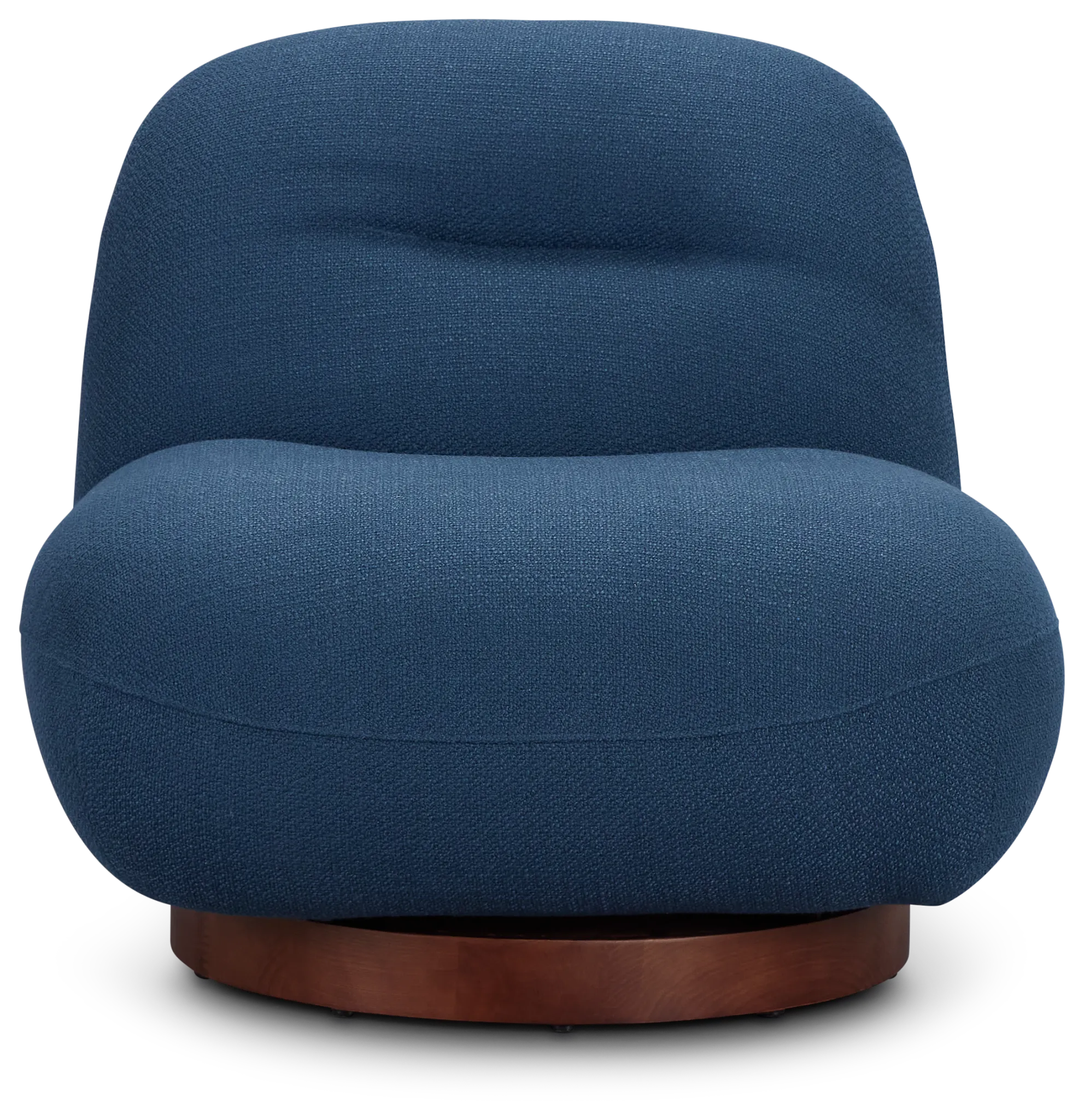Aaliyah Dark Blue Fabric Swivel Accent Chair