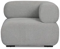 Celeste Light Gray Fabric Left Chair