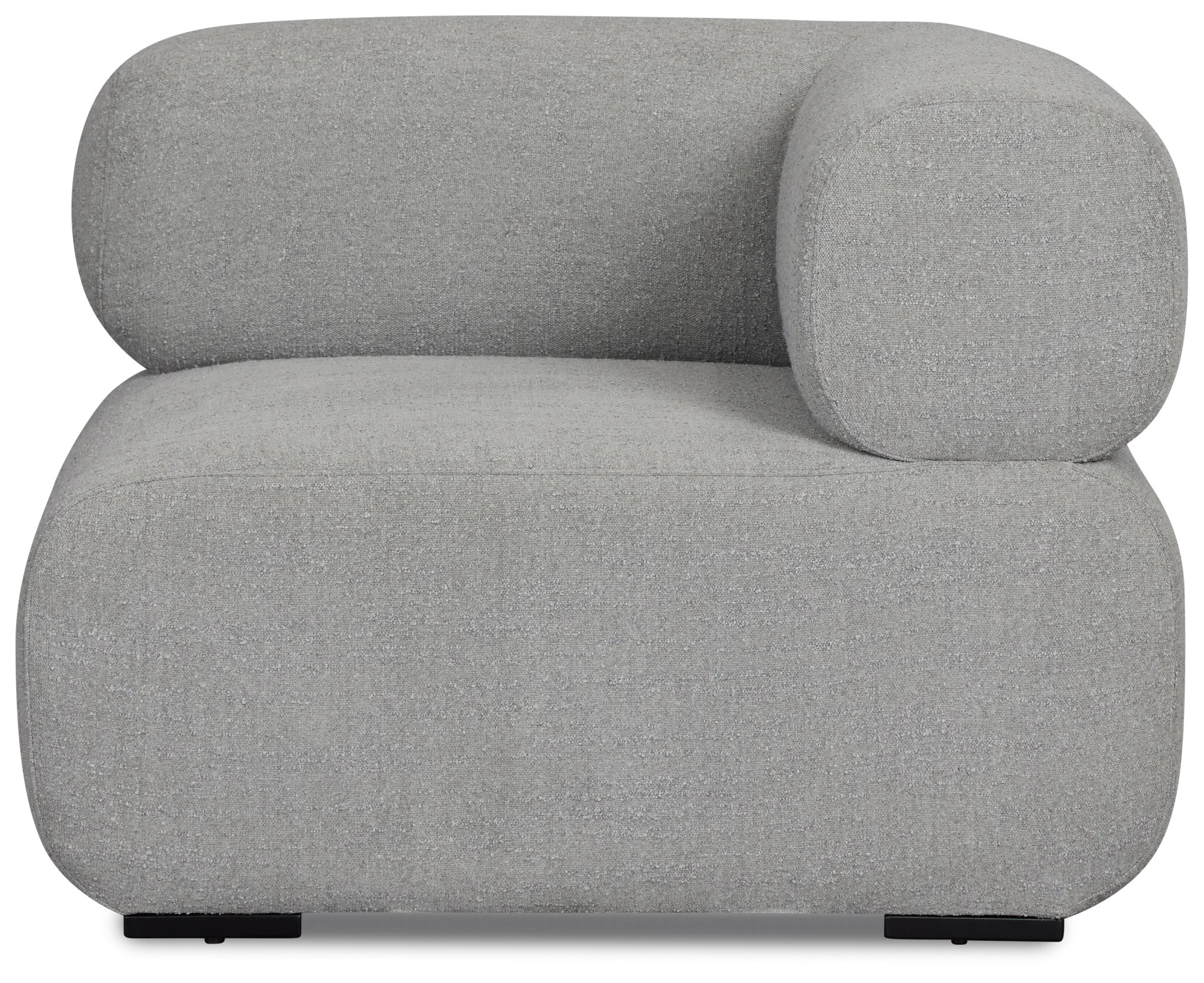 Celeste Light Gray Fabric Left Chair