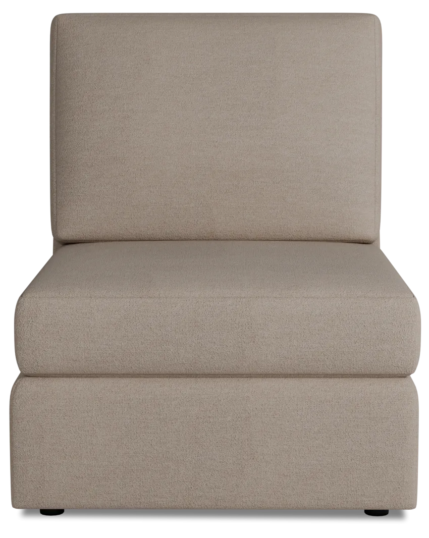 Citymod Beige Fabric Armless Chair