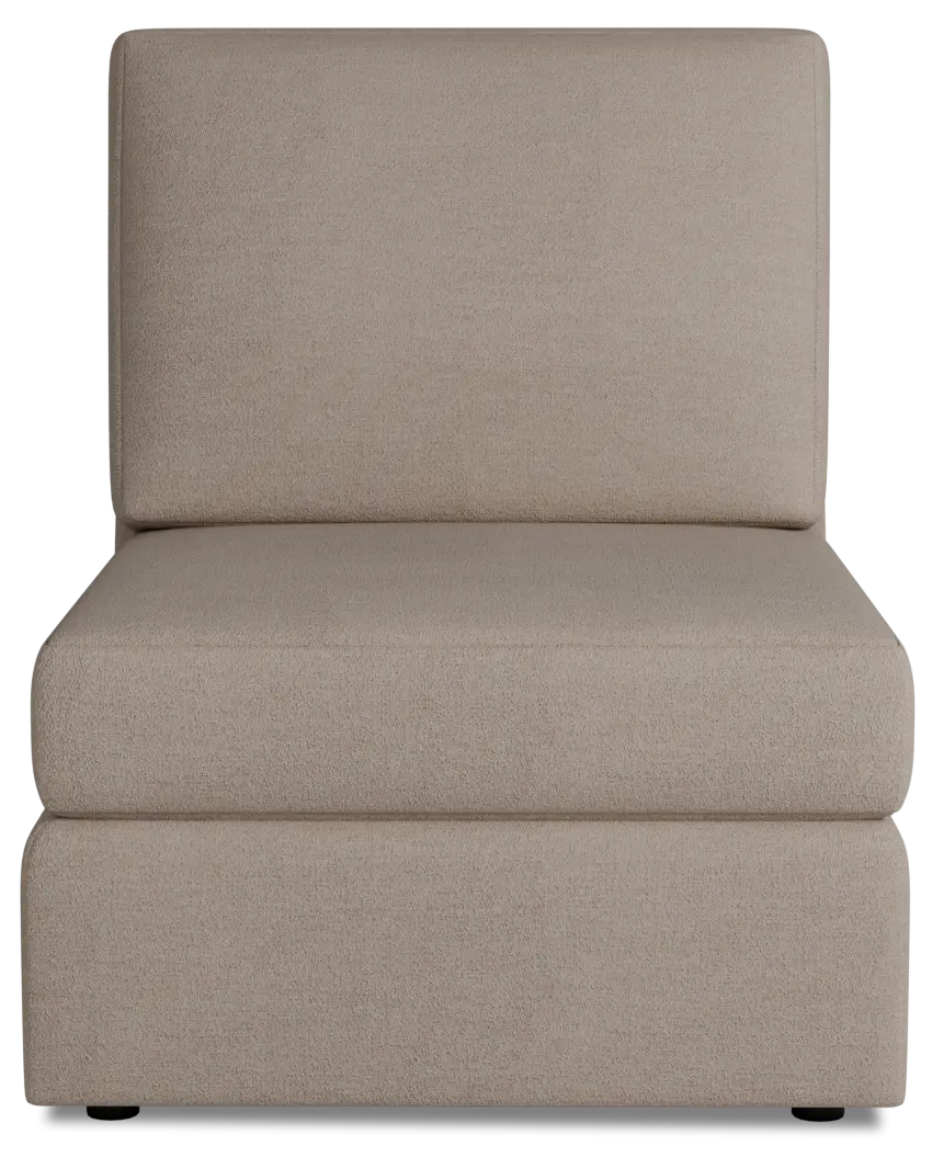 Citymod Beige Fabric Armless Chair Citymod Beige Fabric Armless Chair