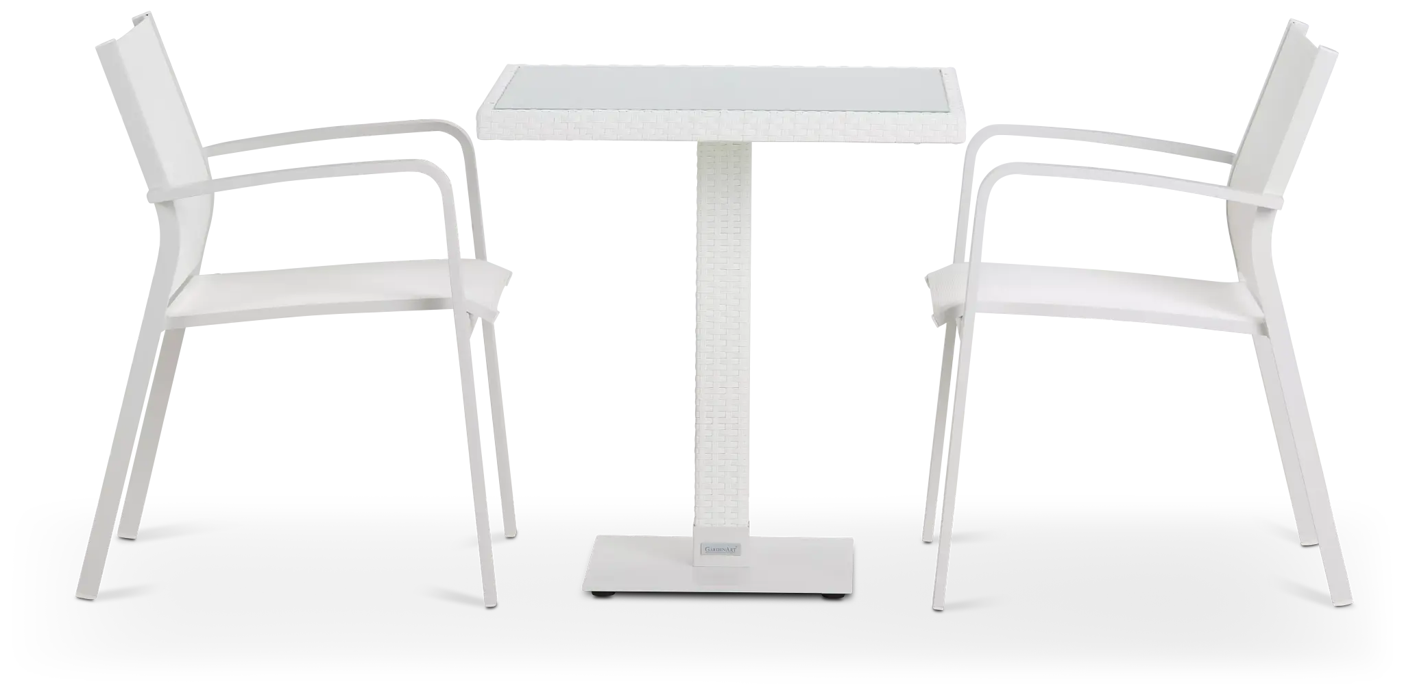 Lisbon White 27" Square Table & 2 Chairs Lisbon White 27" Square Table & 2 Chairs