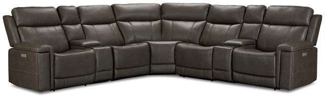 Jayden Gray Micro Large Dual Power Reclining Two-arm Sectional