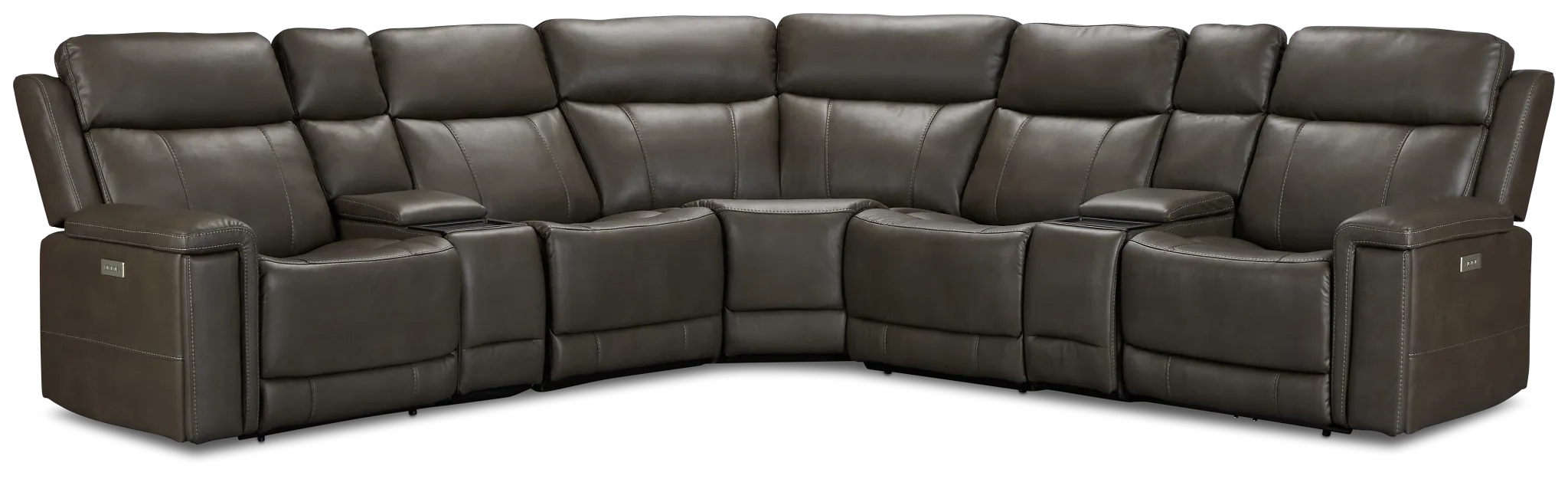 Jayden Gray Micro Large Dual Power Reclining Two-arm Sectional