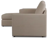 Citymod Beige Fabric Small Left Chaise Sectional With Media Console