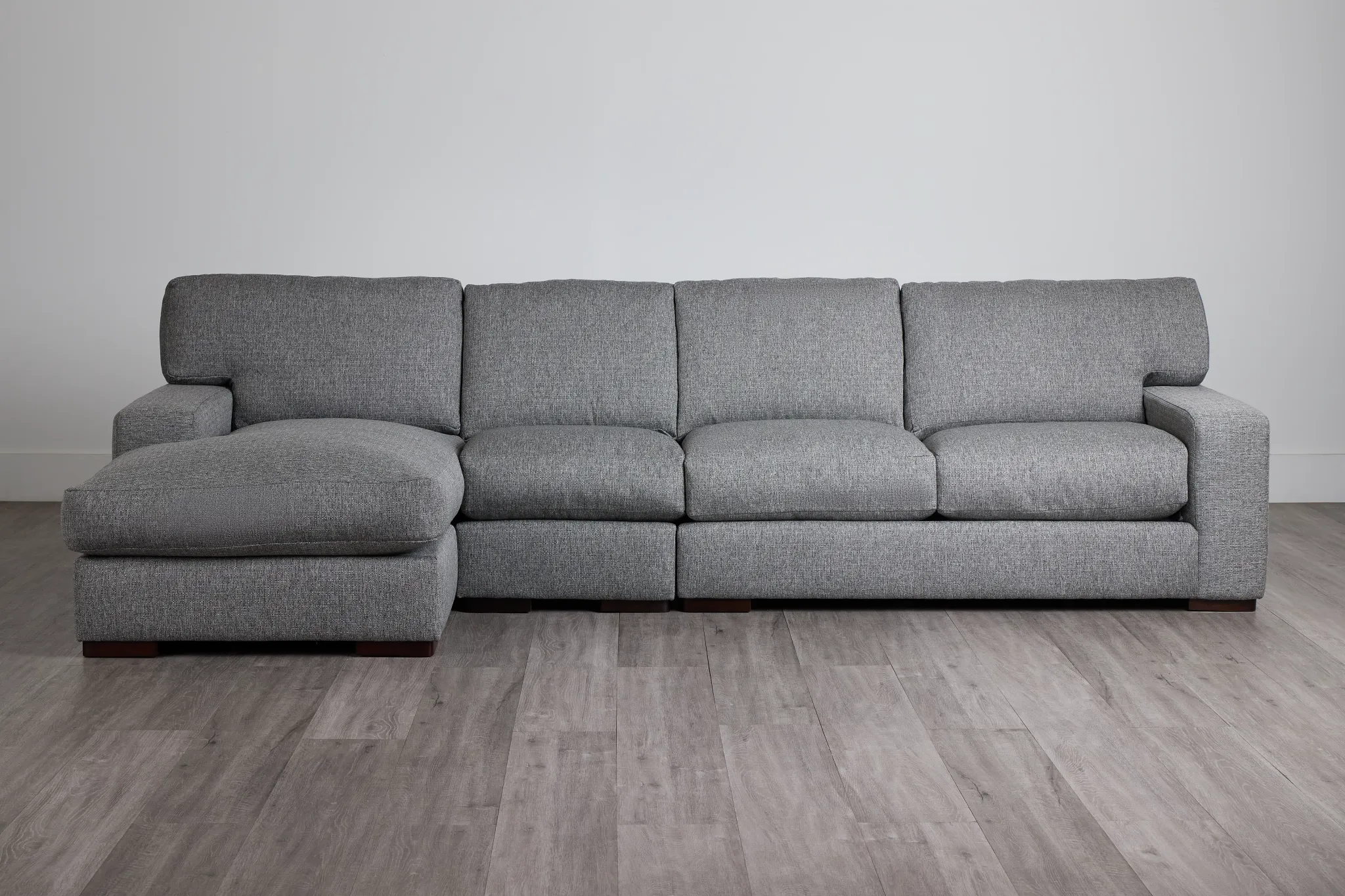 Veronica Dark Gray Down Small Left Chaise Sectional