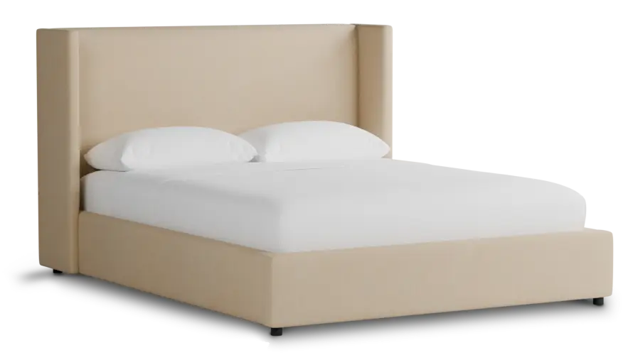 Captiva Peyton Beige 48" Upholstered Shelter Bed Captiva Peyton Beige 48" Upholstered Shelter Bed
