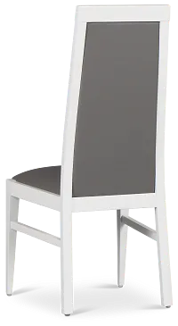 Modena White Upholstered Side Chair