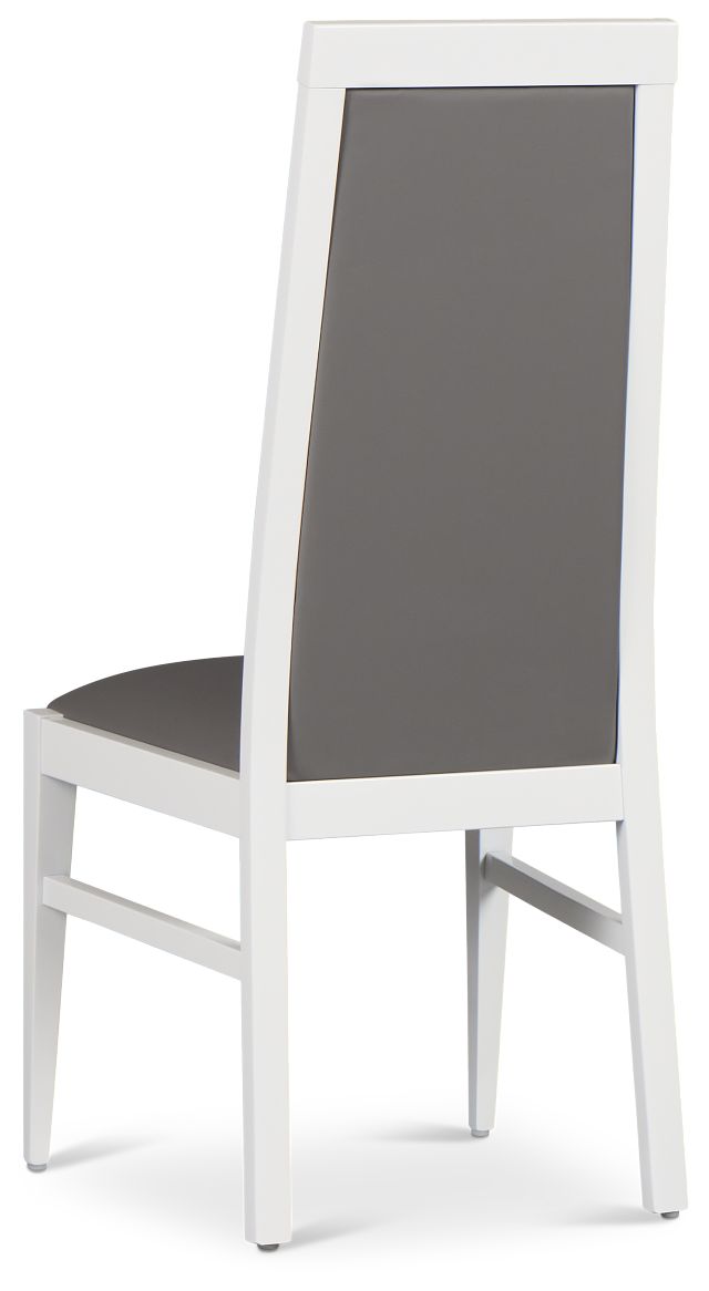 Modena White Upholstered Side Chair
