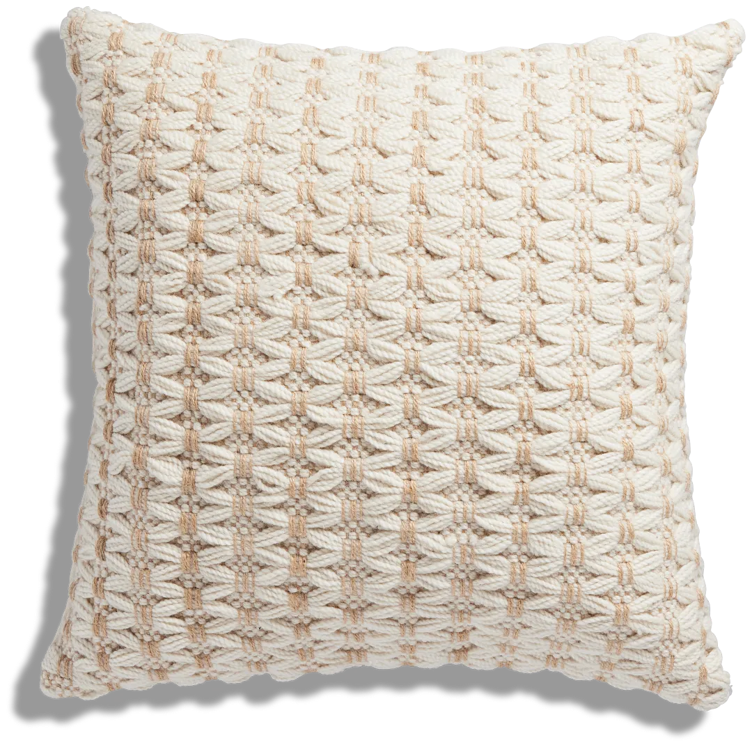 Lucky Beige 22" Accent Pillow