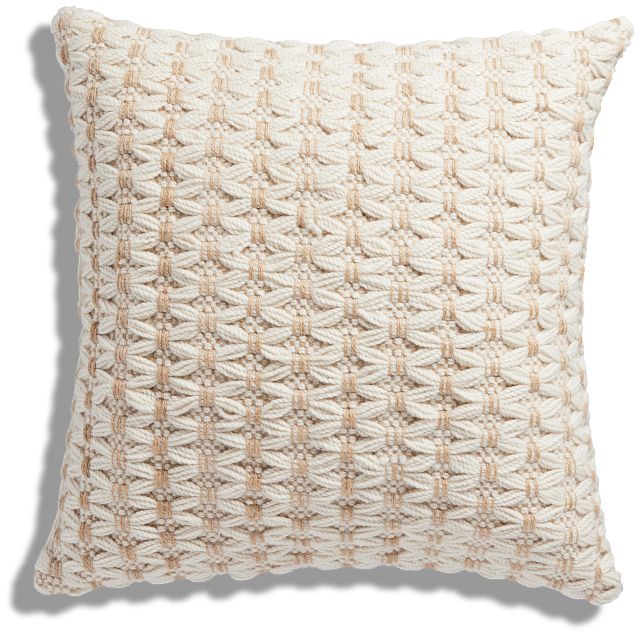 Lucky Beige 22" Accent Pillow