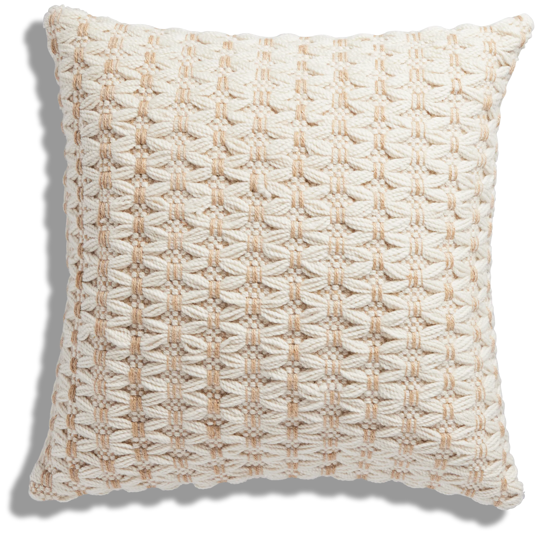 Lucky Beige 22" Accent Pillow
