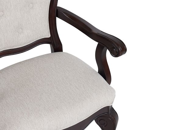 Vigo Dark Tone Upholstered Arm Chair
