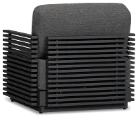 Monterey Black Aluminum Chair With Gray Cushion