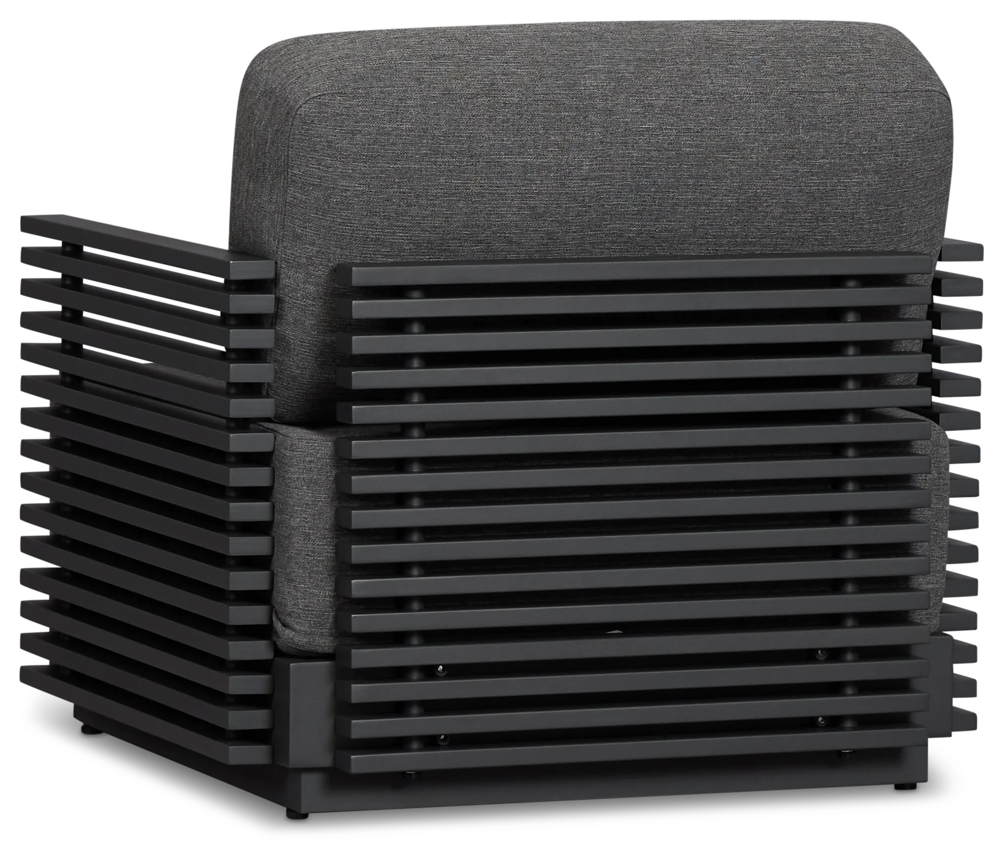 Monterey Black Aluminum Chair With Gray Cushion