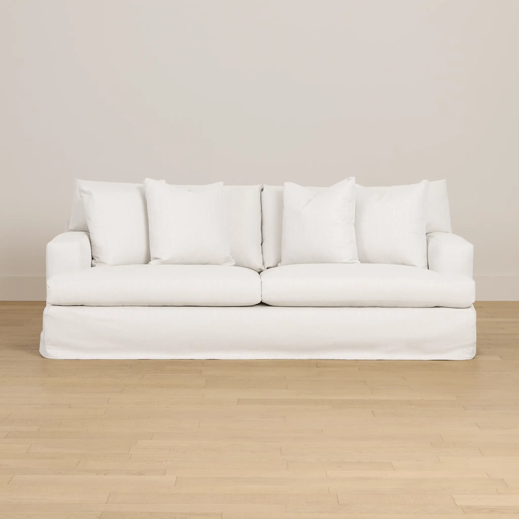 Marren White Fabric Sofa Marren White Fabric Sofa