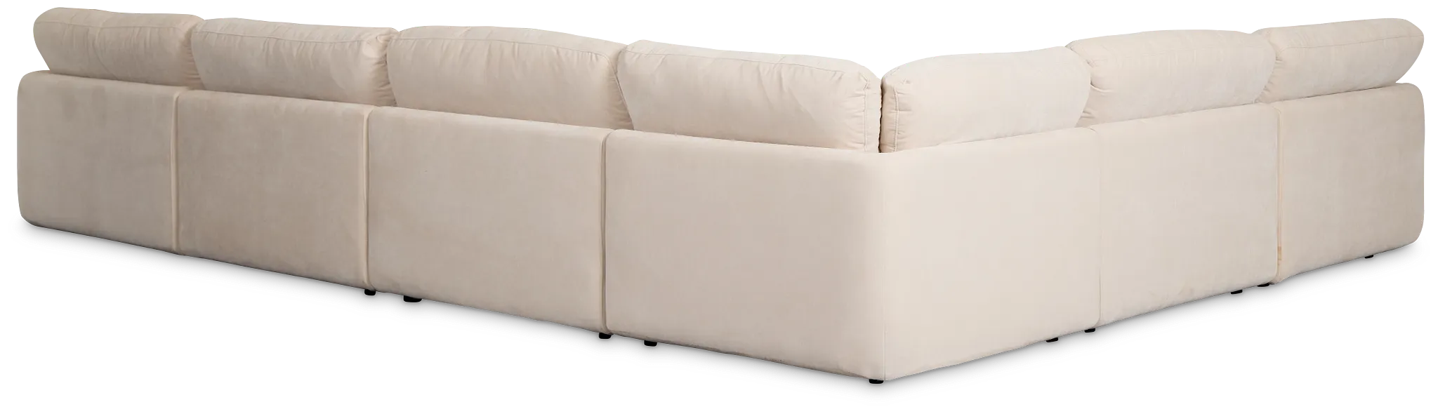 Jules Ivory Velvet 6-piece Modular Sectional
