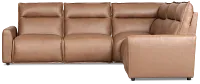 Edison Dark Brown Lthr/vinyl Small Triple Power Reclining Two-arm Sectional