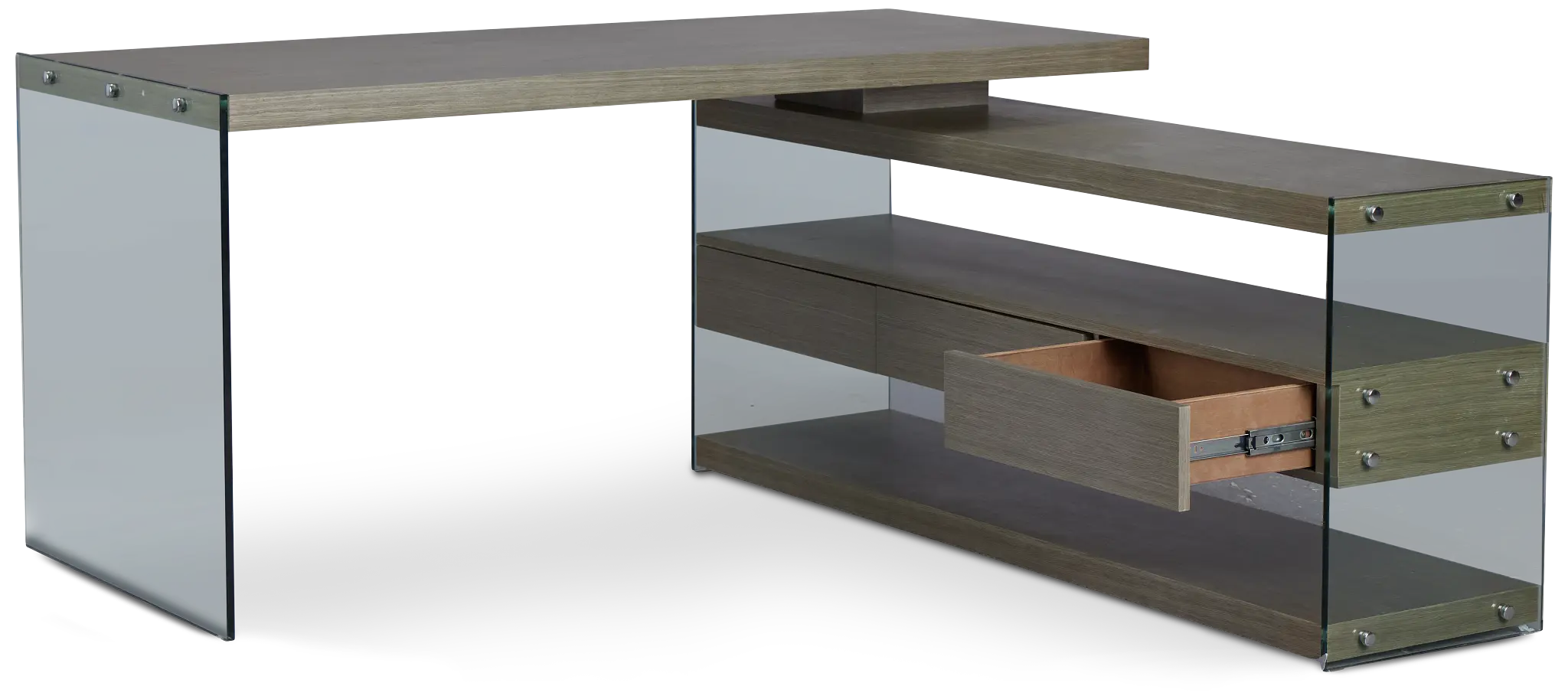 Olympia Gray Large L Desk Olympia Gray Large L Desk