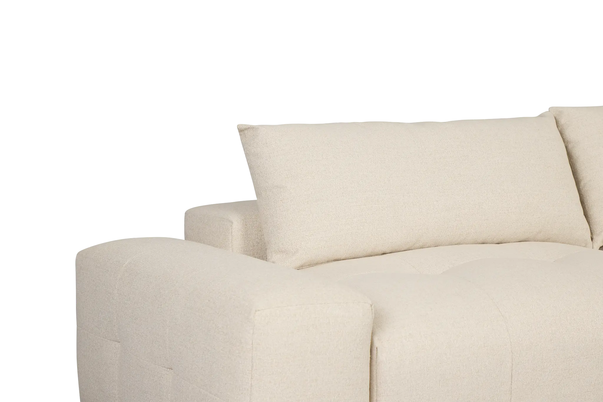 Remi Light Beige Fabric 2-piece Modular Sofa Remi Light Beige Fabric 2-piece Modular Sofa