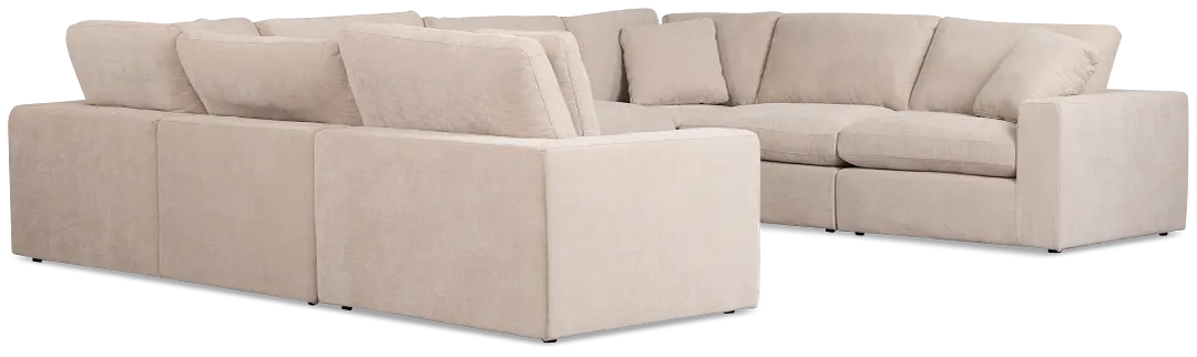 Breeze Taupe Fabric 8-piece Modular Sectional