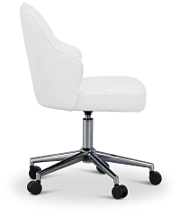 Paige White Swivel Desk Chair